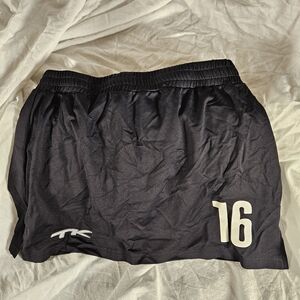 Black Athletic Skort With 16